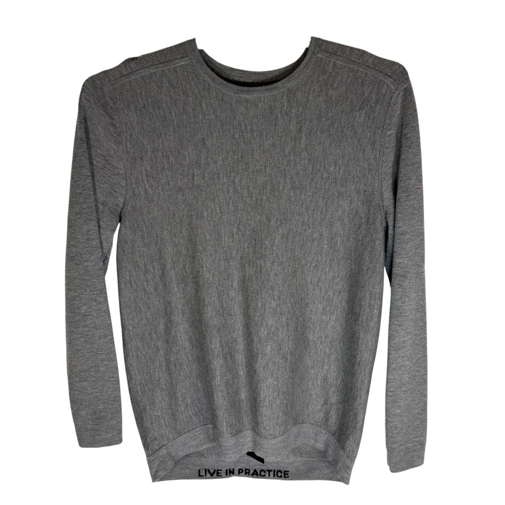 Lululemon Mens Merino Wool Crewneck Sweater Heathered Grey Large LM3CHQS - Picture 2 of 7